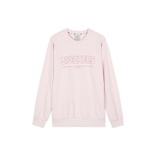 Skechers Colorful Sweatshirt Unisex Gray Pink Gray Pink/01NX, XS