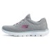 Skechers Cushioning Wear-Resistant Low-Top Running Shoes Women's Gray Серый/Розовый, 35.5
