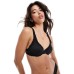 ASOS DESIGN Tia super soft microfibre underwired bra with lace trim in black Черный, US 30 B