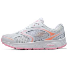 Skechers Go Run Consistent Anti-Slip Wear-Resistant Low-Top Running Shoes Women's White Pink Белый Розовый, 35