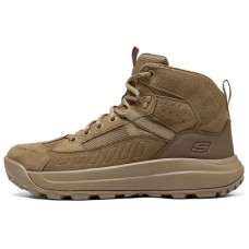 Skechers SKECHERS MENS USA Cushioned Slip-Resistant Mid-Top Casual Shoes Men's Khaki Khaki/KHK, 41