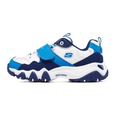 Skechers Kids Slip Resistant Cushioning Abrasion Resistant Low Top Kids Lifestyle Shoes White Blue Kids' 37