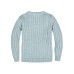 Baby Boys Long Sleeve Fine Gauge Cable V-Neck Sweater Dusty blue heather cable, 6-12 месяцев