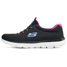 Skechers Summits Cushioning Breathable Low-Top Casual Shoes Women's Black Red Красно-черный, 38.5