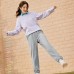 Skechers Colorful Knitted Sweatpants Women's Medium Heather Gray 004F, M