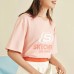 Skechers T Shirt Unisex Peach Pink Peach Pink/01C9, L