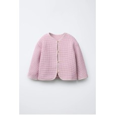 Кардиган с вафельным узором и пуговицами ZARA Розовый/Лиловый, 6 лет (116 см)