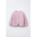 Кардиган с вафельным узором и пуговицами ZARA Розовый/Лиловый, 6 лет (116 см)