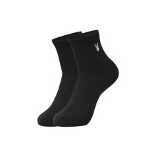Skechers New Year Mid Calf Socks Unisex 2 Pack Midnight Black 2 Pack (Midnight Black), S