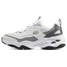 Skechers D'LITES 4.0 Cushioned Anti-Slip And Wear-Resistant Lightweight Low-Top Casual Shoes Men's White Gray 39
