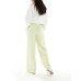 ASOS DESIGN pull on trousers with contrast panel in lime Зеленый, S - US 4-6