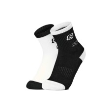 Skechers Kids Socks 2 Pack Kids' 2 Pack (White/Carbon Black/038C), L