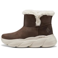 Skechers Vapor Foam Height Increasing Slip-Resistant Short Snow Boots Women's Brown Коричневый/белый, 35.5