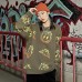 Loose Fit Sweater Unisex Pea Army Green Pea Green Army - 3711, S