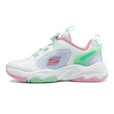 Skechers Girls Wear-Resistant Slip-Resistant Low-Top Kids' Running Shoes White Kids' Белый, 28.5