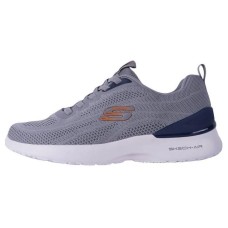 Skechers Cushioned Slip-Resistant Low-Top Casual Shoes Men's Gray Blue Gray Blue, 45