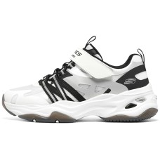 Skechers D'LITES Series 4 Anti-Slip And Wear-Resistant Lightweight Kids Lifestyle Shoes Black White Teenagers 35