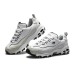 Skechers D'Lites 1.0 Chunky Sneakers Women's Low-Top White/Light Gray 35