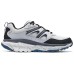 Skechers Relaxed Fit D'Lux Journey M Breathable Lightweight Low-Top Casual Shoes Men's White Gray Loose Fit White gray, 42