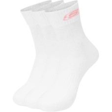 Skechers Mid Calf Socks Unisex 3 Pack Bright White 3 Pack (Bright White), S
