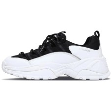Skechers Kozmiks Low Top Running Shoes Black/White Women's 37