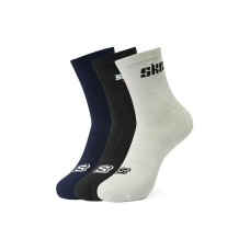 Skechers Ankle Socks Unisex 3 Pack 3 Pack (Blue Black/Gray/009P), M