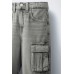 Джинсы карго с карманами ZARA Серый, 13-14 лет (164 см)