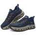 Skechers OUTDOOR Anti-Slip Wear-Resistant Low-Top Outdoor Shoes Men's Blue Orange Marine Blue Saffron, 41