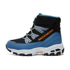 Skechers Kids' Outdoor Shoes Grade School Black/Light Blue, 36