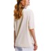 Skechers Polo Shirt Unisex Cream Ecru Cream Beige/00NA, L