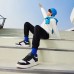 Skechers Anti Slip And Wear Resistant Breathable Low Top Kids' Skateboarding Shoes Black White Kids' Черно-белый, 30