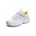 Skechers Cushioning Wear-Resistant Kids Lifestyle Shoes White Pink Blue Teenagers Blue/Multicolor, 28.5