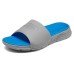 Skechers Slide Slippers Men's Gray Blue Charcoal Gray/Blue/CCBL, 39.5