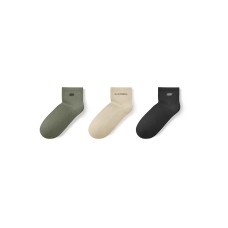 Skechers Sports Alliance Series Ankle Socks Unisex 3 Pack 3 Pack (Rock Blue Grass/Compost Brown/Black -04RV), S