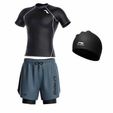 LINING Swimsuit Sets Men 036 swimsuit + 814 swim trunks + 808 swim cap, L