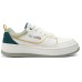 Skechers Slip Resistant Breathable Low Top Skateboard Shoes Men's White Green Cyan White Green Turquoise, 42