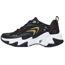 Skechers Stamina V3 Cushioning Wear-Resistant Low-Top Casual Shoes Men's Black White Gold Black White Gold, 41