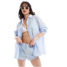 SNDYS shirt co-ord in light blue Голубой, M - EU 38