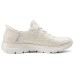 Skechers Cushioning Breathable Low Top Running Shoes Women's Ivory Бежевый, 39