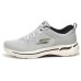 Skechers Go Walk Arch Fit Cushioning Wear-Resistant Low-Top Casual Shoes Men's Gray White Серый Белый, 39.5