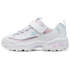 Skechers Anti Slip Wear Resistant Low Top Kids Lifestyle Shoes White Pink Teenagers 30