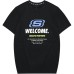 Skechers T Shirt Unisex Charcoal Black Черный, L
