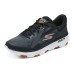 Skechers Cushioning Wear-Resistant Low-Top Casual Running Shoes Men's Gray Orange Gray Orange, 42.5