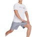 Skechers Casual Sportswear Men's Bright White Set (Bright White Top+Gray Shorts), L
