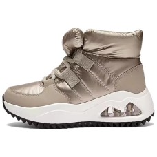 Skechers Warm Slip-Resistant Short Snow Boots Women's Gold Золотистый, 36