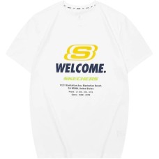 Skechers T Shirt Unisex Bright White Белый, XL
