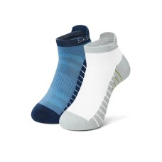Skechers Ankle Socks Unisex 2 Pack 2 Pack (White+Klein Blue), S
