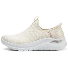 Skechers ARCH FIT 2.0 Hands Free Slip Ins Abrasion Resistant Breathable Low Top Casual Shoes Women's Ivory Бежевый, 36