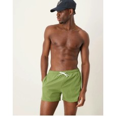 Free Society plain swim short in green Зеленый, S