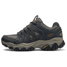Skechers Breathable And Lightweight Low Top Hiking Shoes Men's Black Green Черно-зеленый, 41